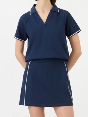 SPANX AirEssentials Pique Polo Shirt with Matching Pique Skort